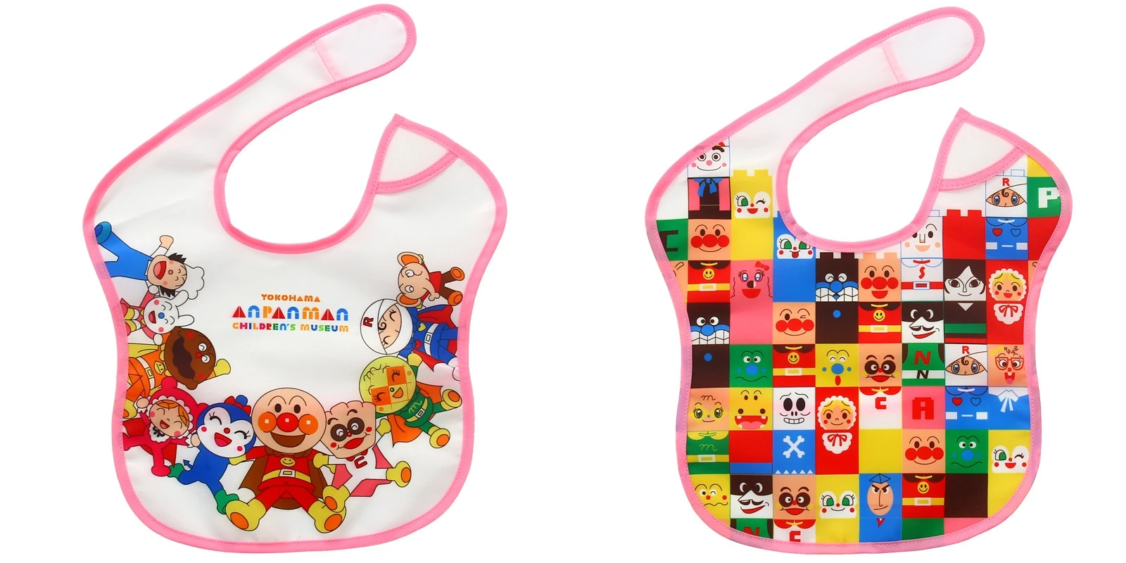 Anpanman Bib makanan bayi 2 buah, celemek makan ringan lembut besar dapat dicuci Anti kotor makanan tambahan handuk liur saku nasi