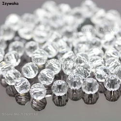 Isywaka Popular Sale White Color 100pcs 4mm Round Austria Crystal Bead Ball Glass Bead Loose Spacer Bead for DIY Jewelry Making