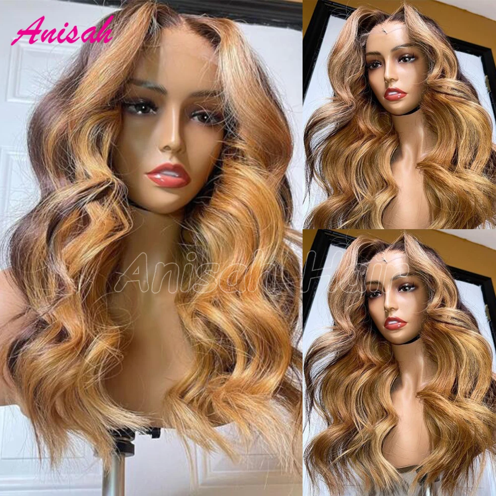 

Highlight Wig Human Hair 13x6 Lace Frontal Wig Glueless Brazilian Honey Blonde 13x4 Lace Front Human Hair Wig PrePlucked