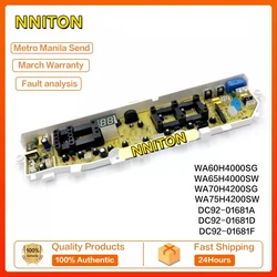 洗濯機用Samsung-PCBボード、wa75h4200sw、w70h4200sw、w65h4200sw、wa60h4000sg、DC92-01681A、d、c、f、b