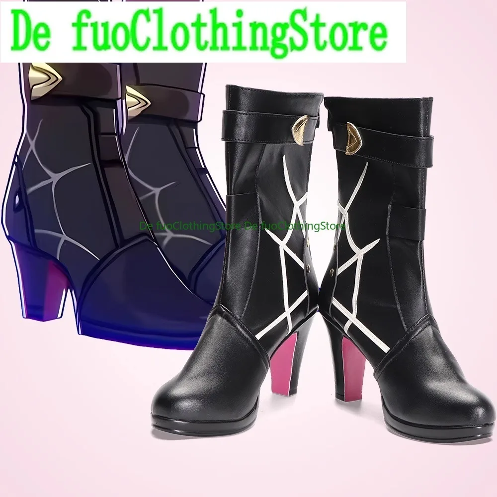 Buty Cosplay DefuoClothing Store Honkai Star Rail Kafka Collapse, Buty na Wysokim Obcasie na Zamówienie, Kostium Anime, Buty do Występów