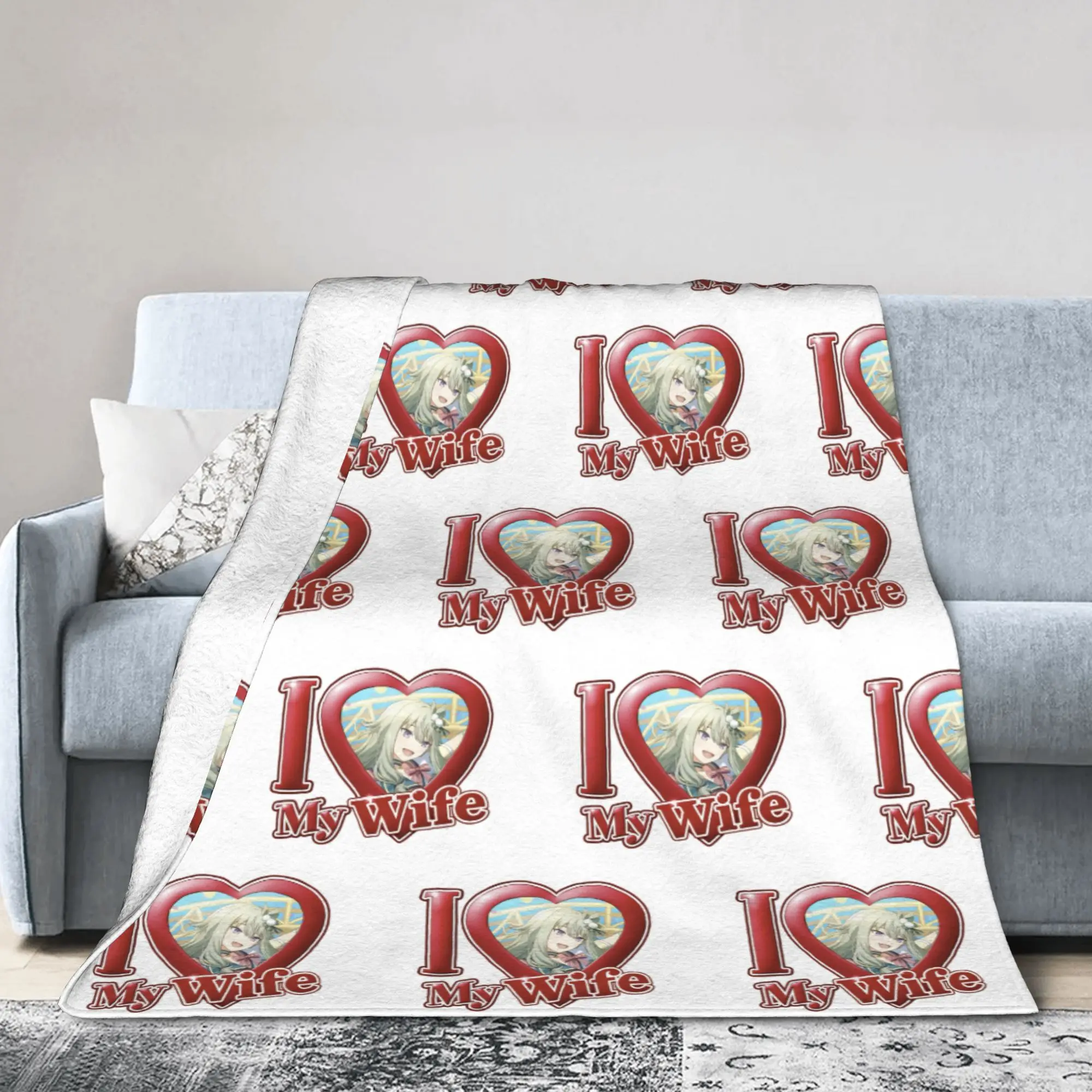 Kusanagi Nene My Wife Blanket Cover Fleece Singer Anime Super Soft Throw Blankets for Home Couch Bedroom Quilt