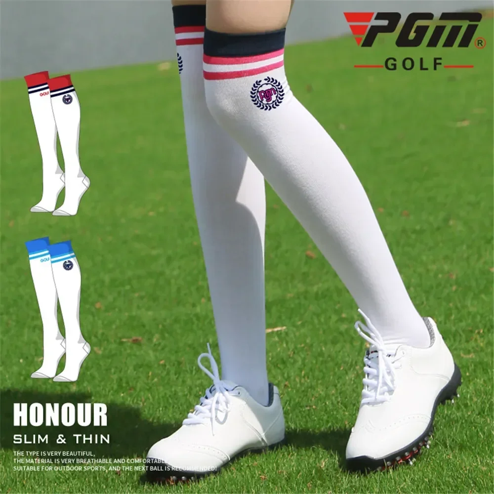 PGM Golf Socks high Thin Soft Breathable thight stocking Women Girl Sport Socks legging for golf tennis bicycle Sport Socks