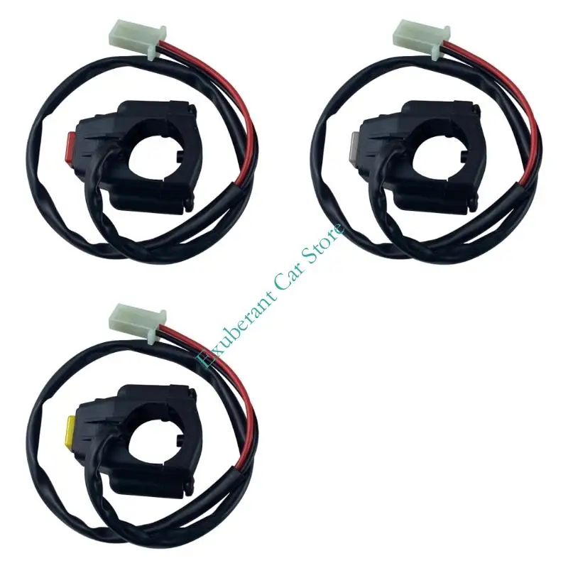 Motorcycle Starter Button Control Assembly with Two Wire for Electrical Replacement Repair and Service Work on Handlebar Starts
