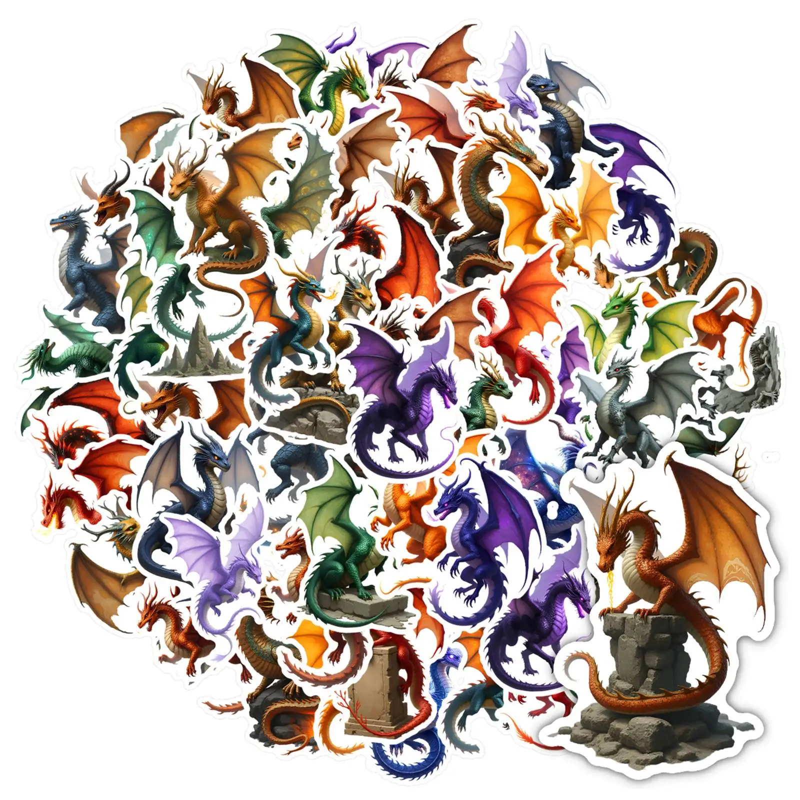 

35pcs-50pcs Cartoon Stickers Colorful Stickers DIY Stickers For DIY Phone Laptop Scrapbook Bike Laptop Motorcycle Luggage