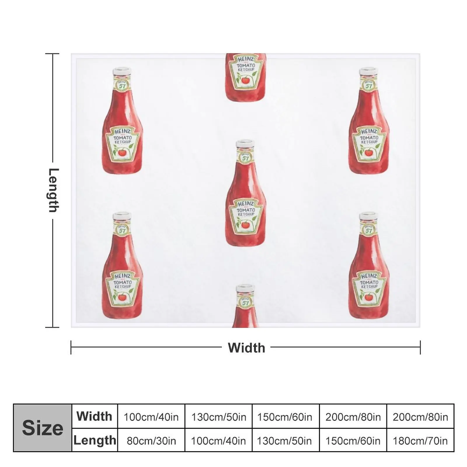 Classic ketchup bottle watercolor Throw Blanket Beach Blankets For Baby Blankets