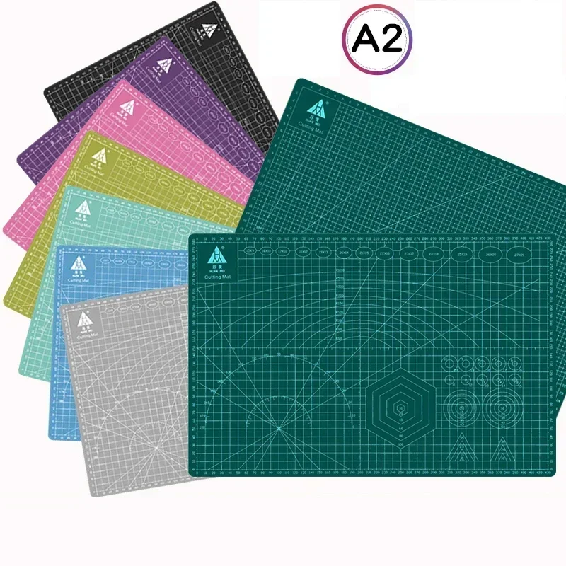 30 * 45cm A2 Cutting Board Grid Line Self-healing Multi-color Double-sided Desktop Pad 1 Piece