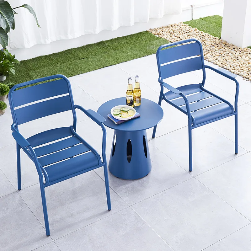 LTT الحليب الشاي متجر طاولة خارجية وكرسي مزيج مقهى في الهواء الطلق فناء شرفة كرسي