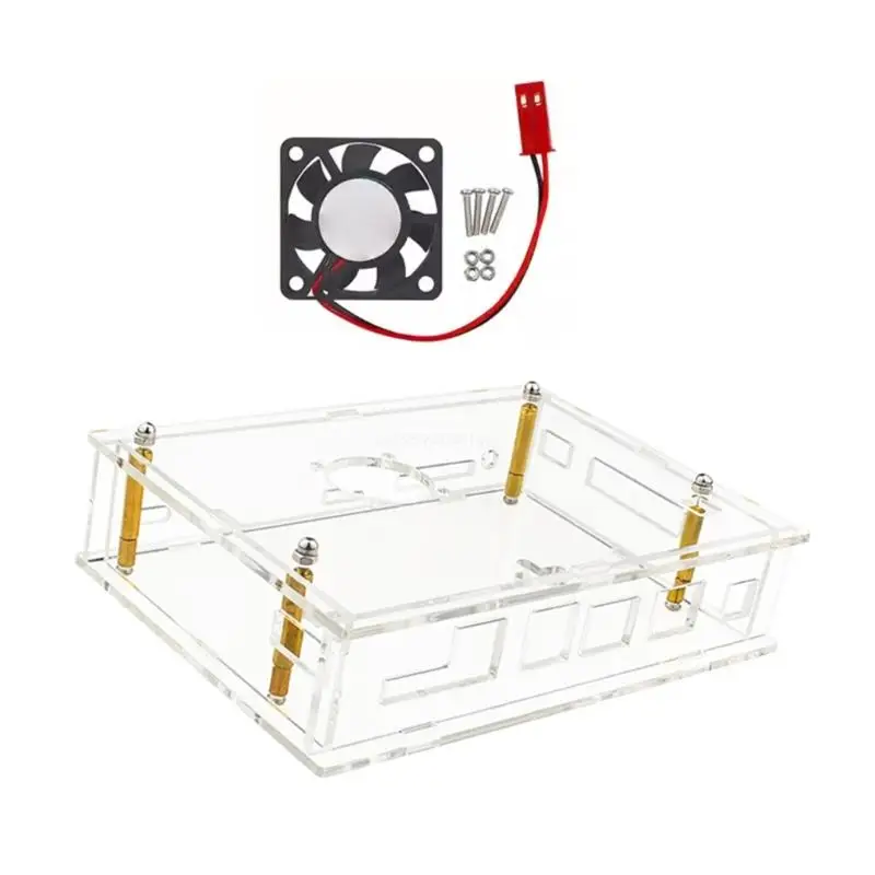 

Acrylic Case With Efficient Cooling Fan For Banana For BPI F3 Development Board Heat Management Dropship