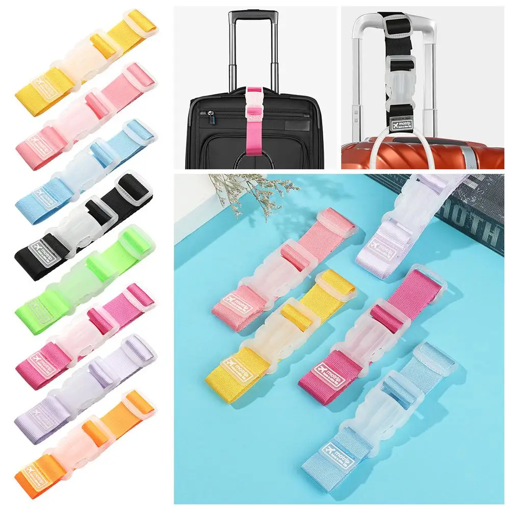 

Colorful Security Bag Travel Accessories Nylon Straps Baggage Belt Luggage Accessories Buckle Button