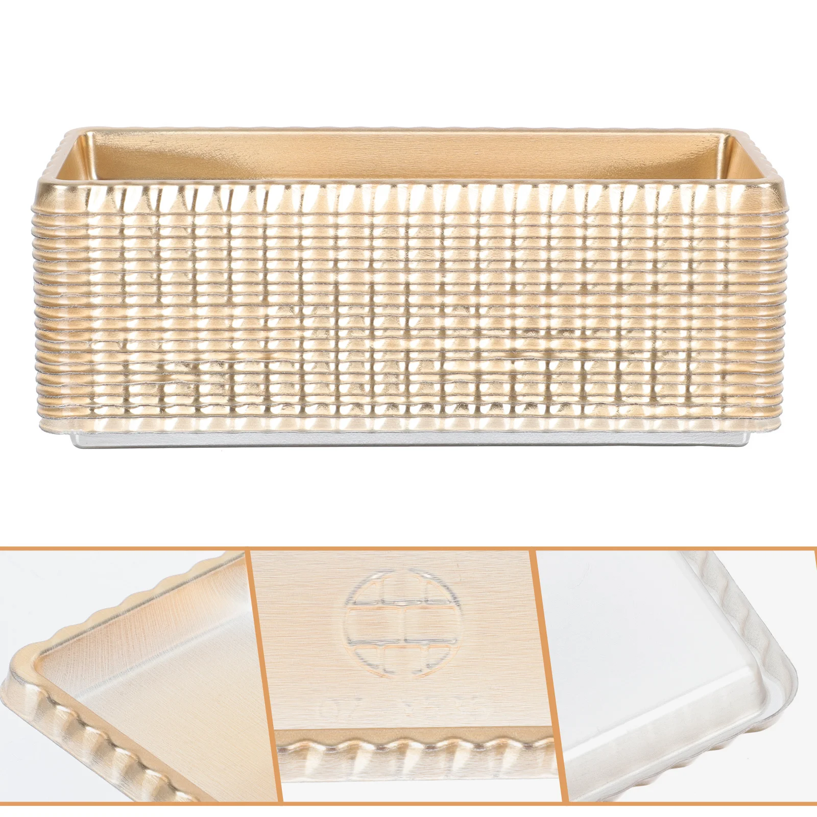 

20Pcs Golden Cake Base Pads Rectangular Sturdy Cake Bases for Wedding Birthday Party Dessert Presentation Baking Supplies