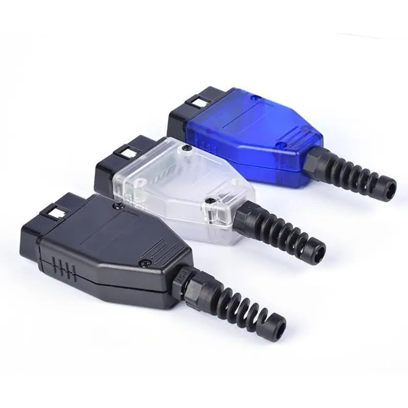 1 Set OBD II 16Pin Male Connector J1962 Standard OBD2 Adaptor Plug for Car Diagnostic System Modification
