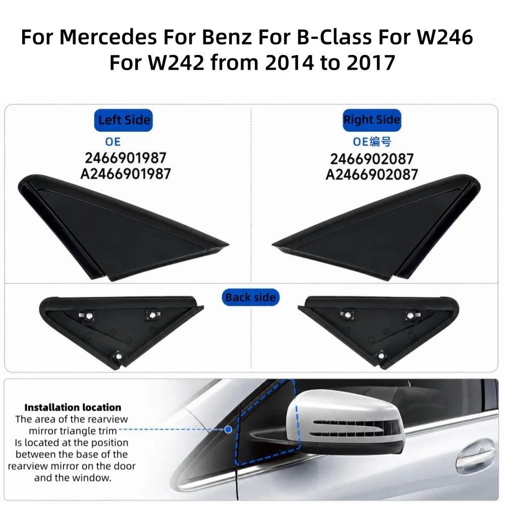 ABS Plastic Construction A-Pillar Trim Panel Wear Resistant Material Front Left Trim Panel For Mercedes Car Accessories