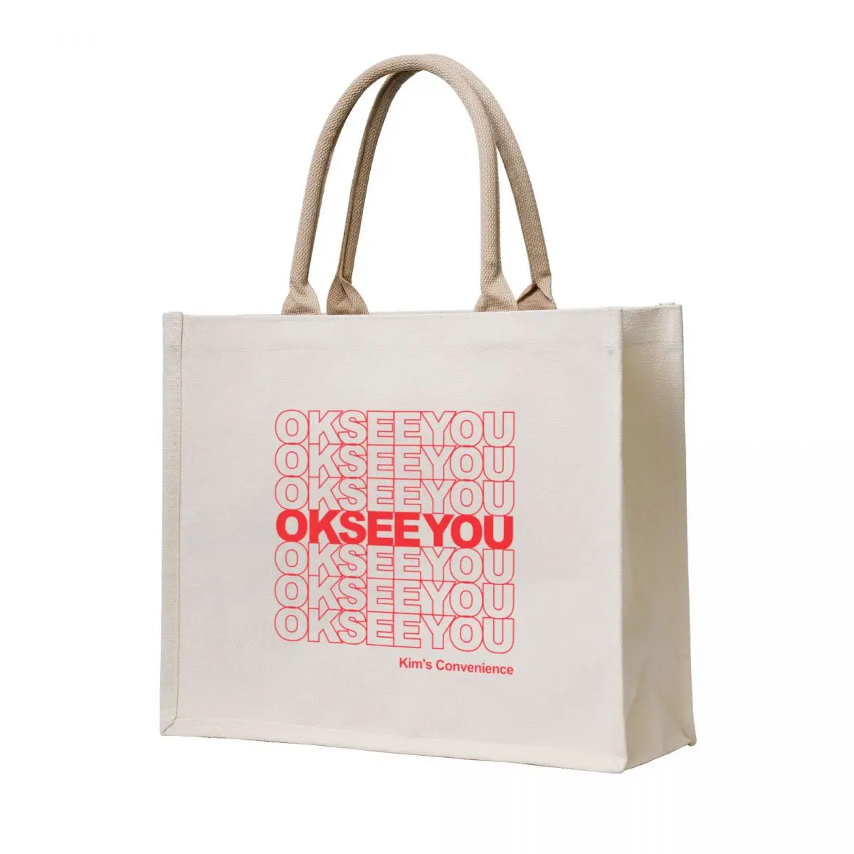 

OKSEEYOU - Funny Kim Convenience Saying T-Shirts Gift For Fans, For Men and Women Tote Bag Canvas shoulder bag Canvas