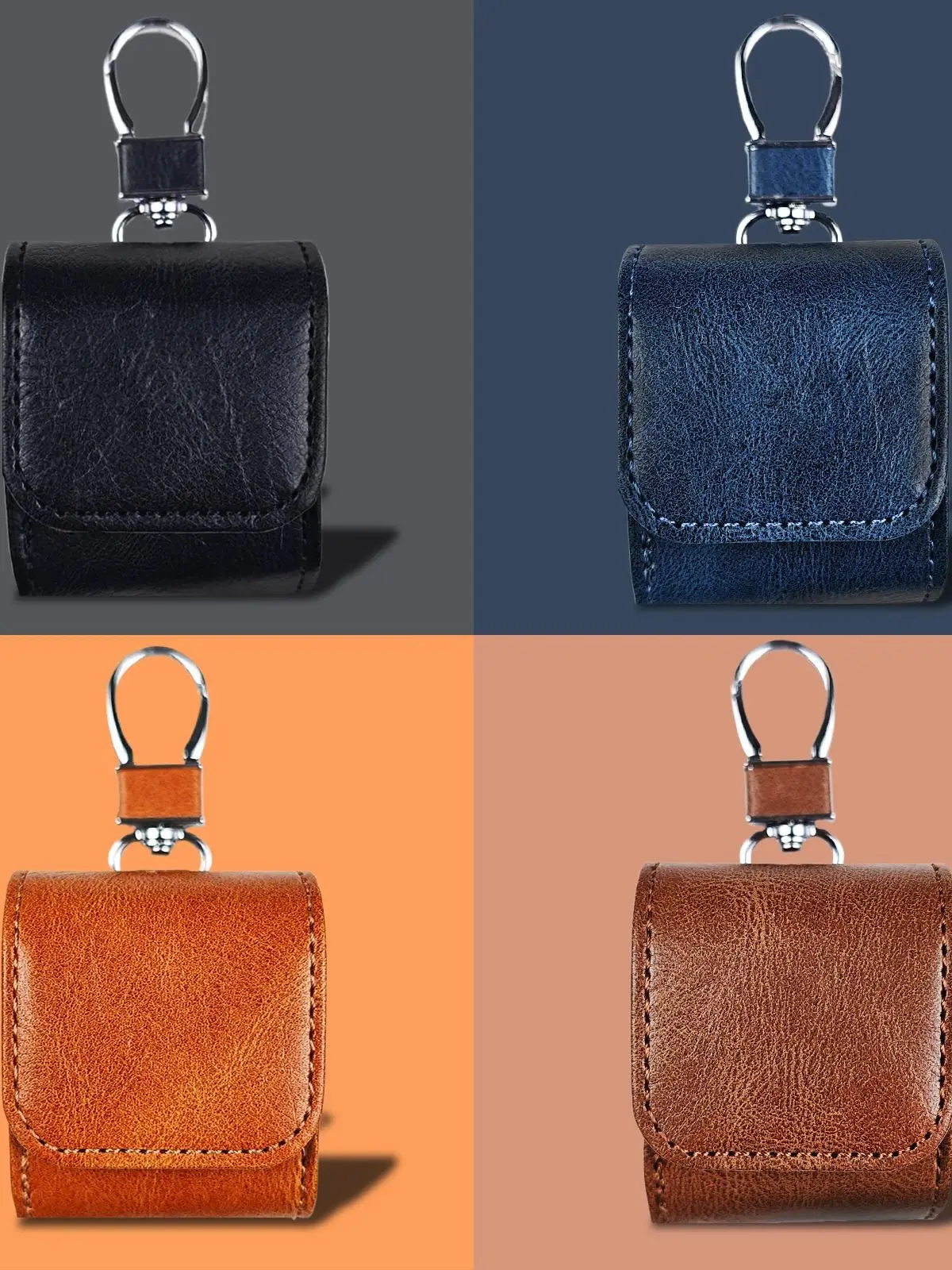 Pour AirPods Pro3 étui de protection en cuir conception de boucle en métal étui pour écouteurs pour AirPods Pro/Pro2 étui pour écouteurs Bluetooth