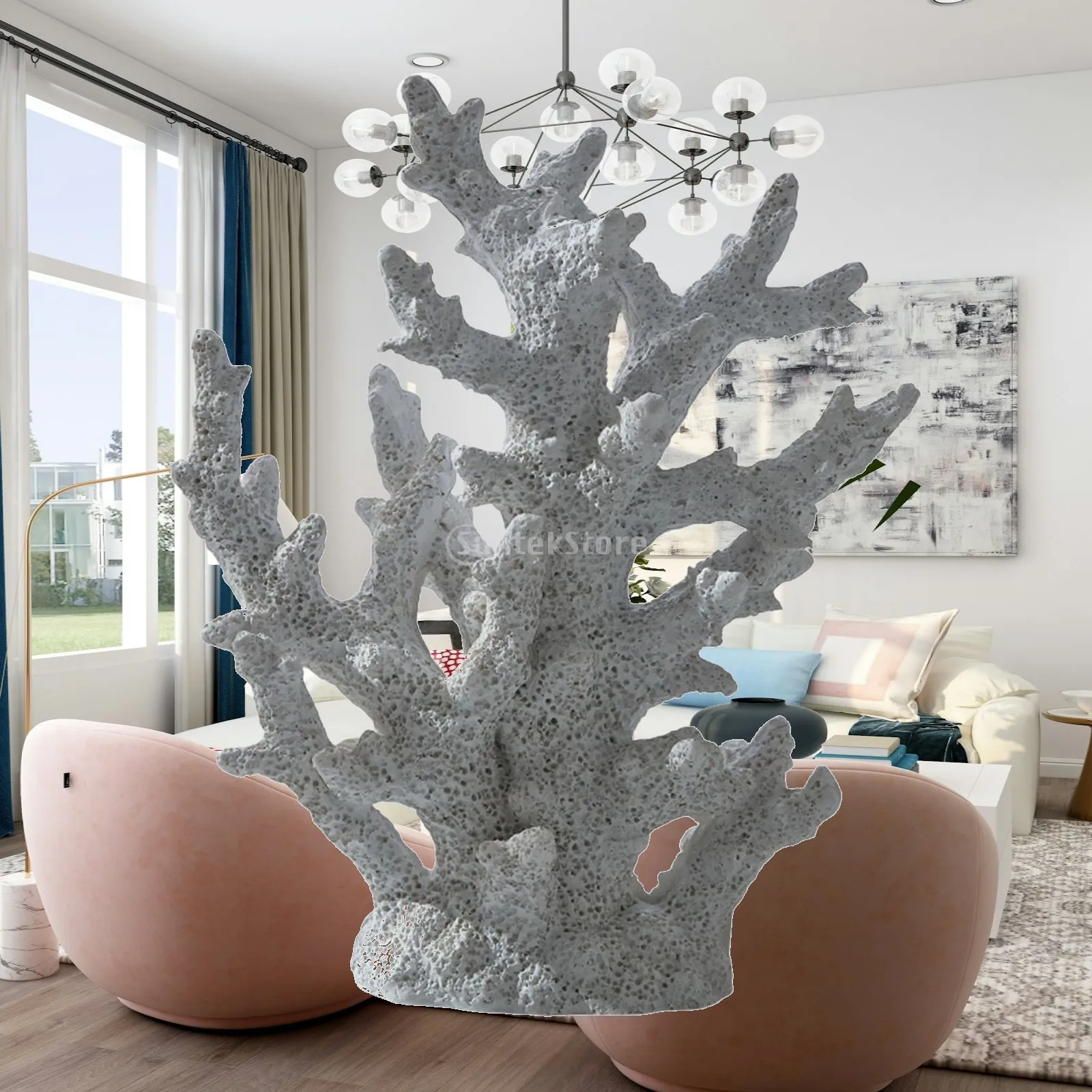 Artificial Coral Fish Tank Decor, Art Figurine, Collection, Landscaping Aquarium Ornament for Home Aquarium Office Shelf Bedroom