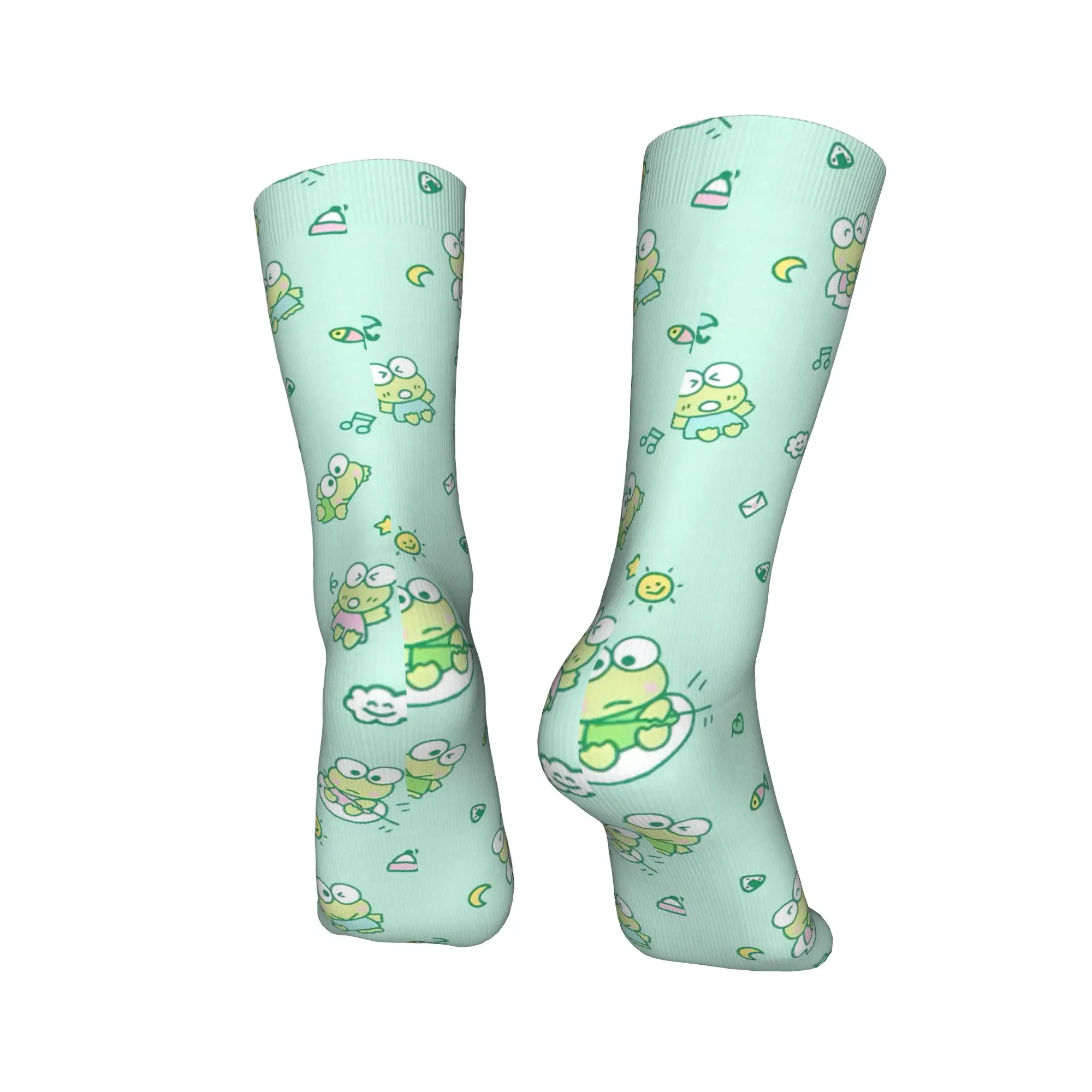 Keroppi kerokero جوارب مخصصة Harajuku الجوارب الخريف عدم الانزلاق الجوارب الرجال الرياضة في الهواء الطلق جوارب ناعمة متوسطة