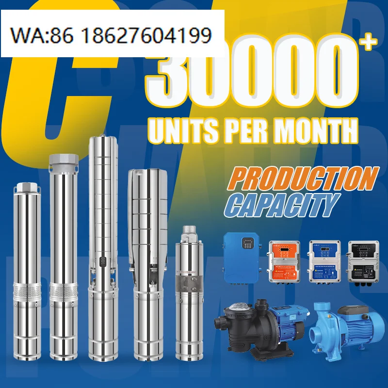 Deep Well Solar Pump With Controller MPPT Controller Stainless Steel Off-Grid Water Supply