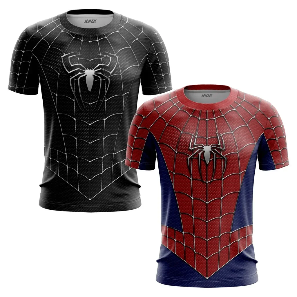 

Relaxed Harajuku Parody Men's T-shirt, Short-sleeve Quick-dry T-shirt with 3D Digital Prints, Urban Fashion, Spider-Man Series