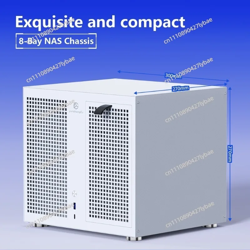 Sagittarius 8-Bay NAS Tower Case with Backplane,MATX,ATX Power Supply,Optimized for Synology UNRAID ,Full-Height PCIe Expansion - view 5