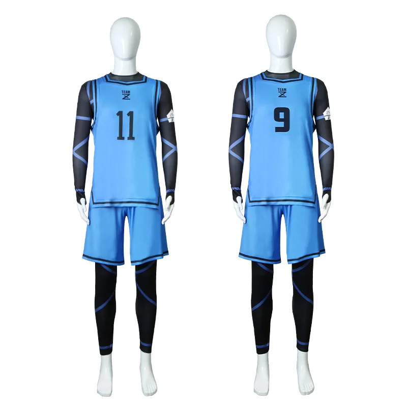 أزياء أنيمي بلو لوك التأثيرية Isagi Yoichi Bachira Meguru ملابس رياضية بذلة شعر مستعار جيرسي نادي كرة القدم حفلة لعب الأدوار