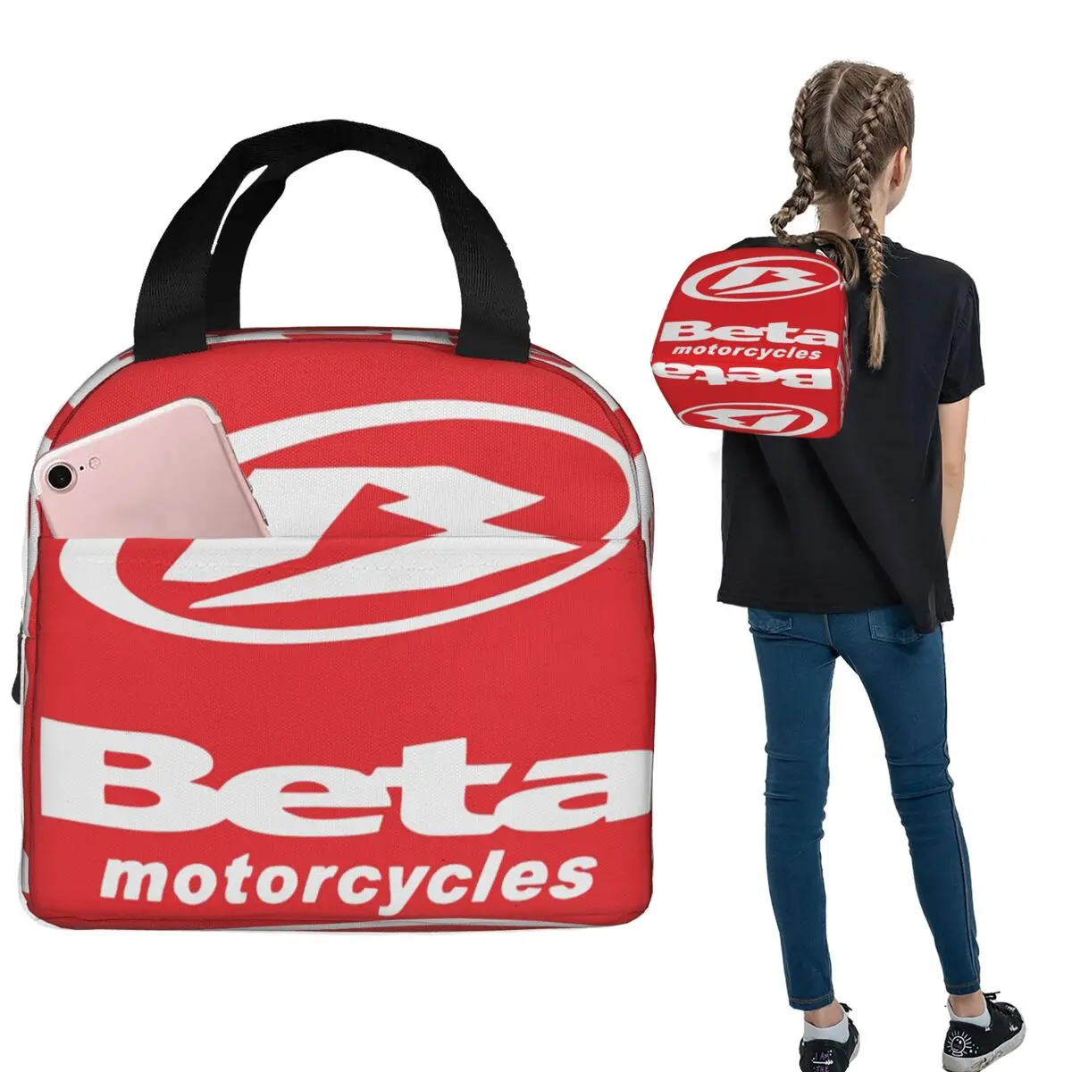 Beta Racing Insulated Lunch Bag for Women Children Leakproof Food Boxes Thermal Lunch Box Tote
