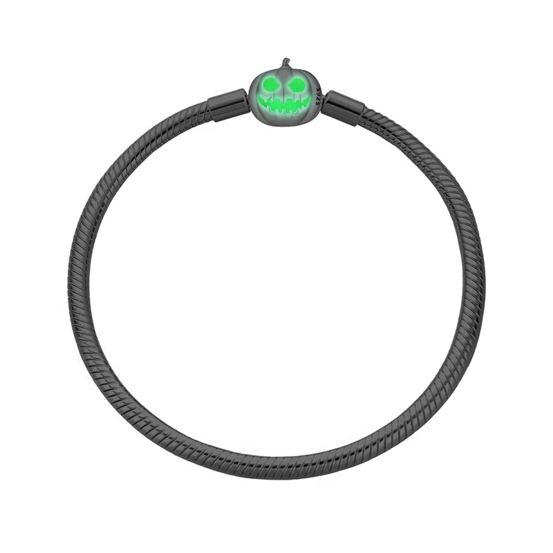 Neues 925 Sterling Silber 17-20CM Leuchtendes Kürbisketten-Armband für Damen, Modischer Exquisiter Schmuck, Weihnachts- und Jubiläumsgeschenke – Detail 2