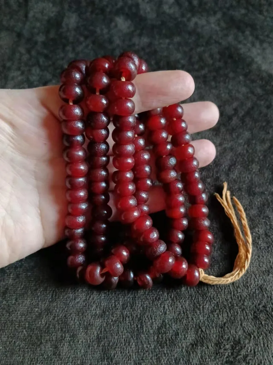 

High-quality red agate Buddha beads 108 beads string series Retro round beads agate rosary meditation meditation