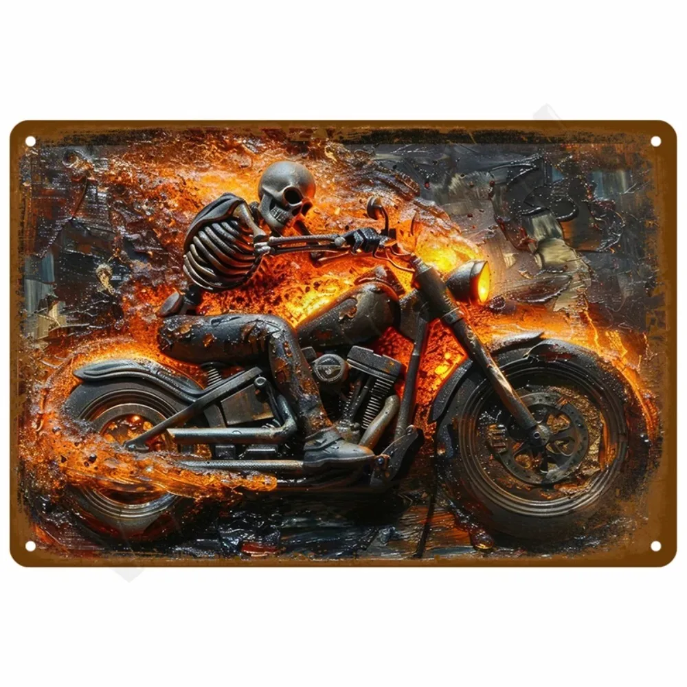 Vintage Aluminium Metallschild Retro Wasserdicht Rostfrei Wandkunst Deko für Herren Schlafzimmer Ästhetik Zuhause Innen- und Außenbereich