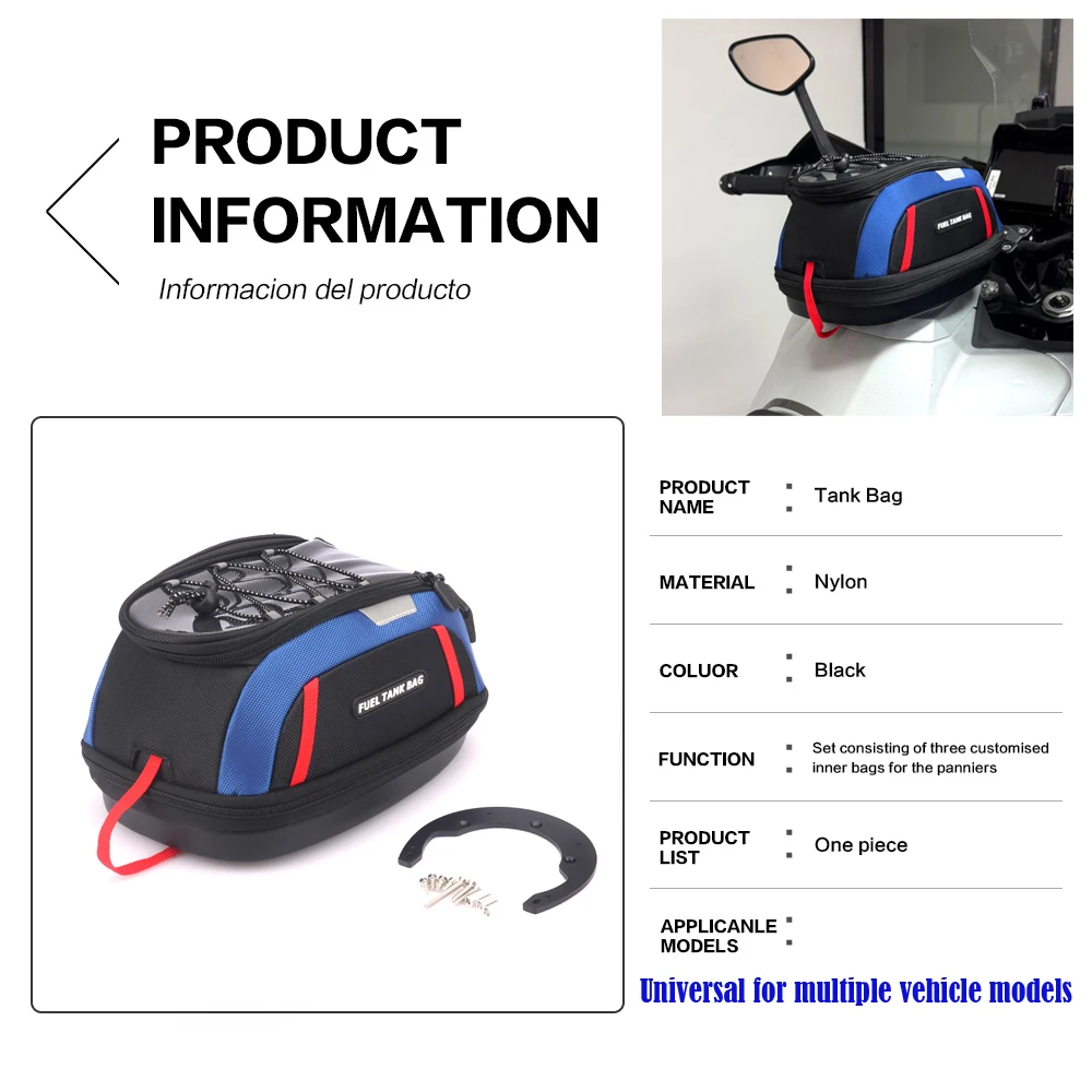 For BMW R1200RS R1200 RS R 1200 2015- Tank Bag Luggage Storage Bags 4.5L R1200rs Motorcycle Accessories Black