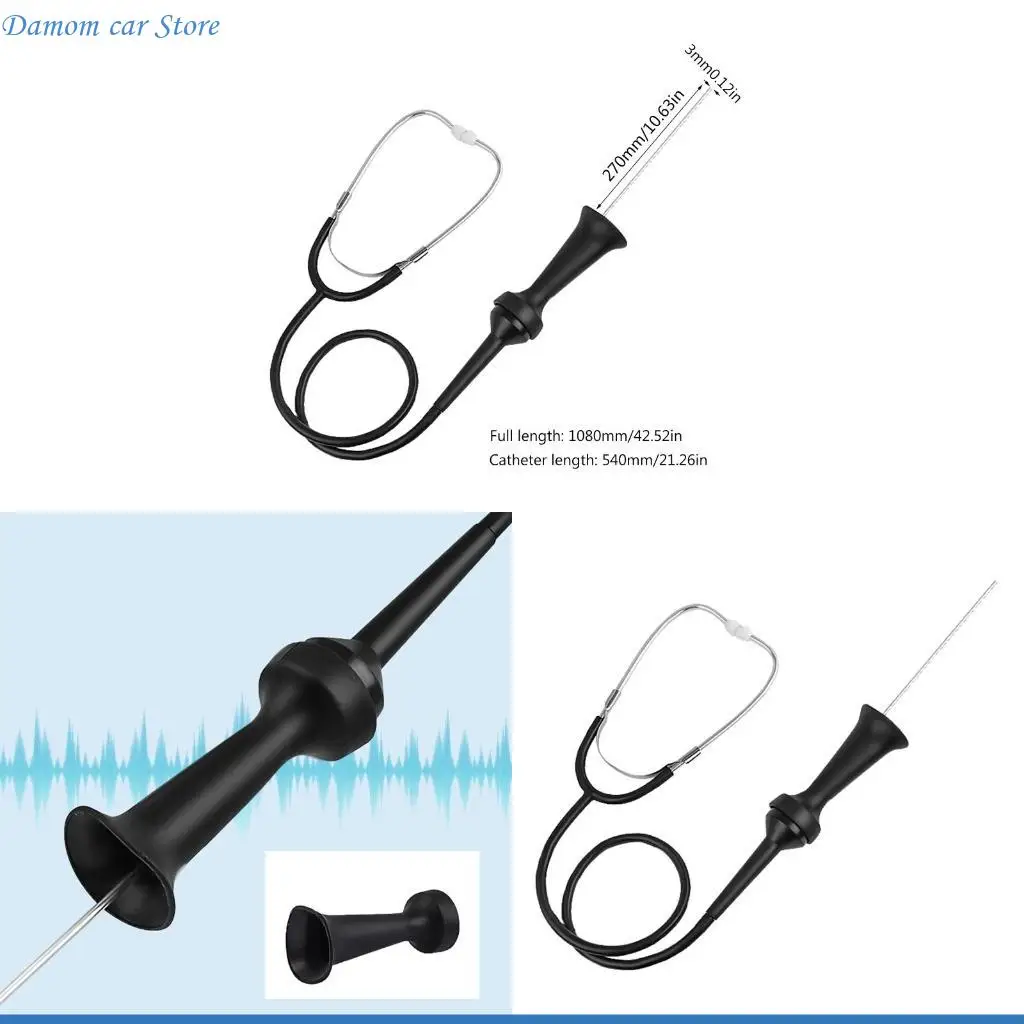 

Автомобильный стетоскоп, стетоскоп цилиндра двигателя, инструмент для диагностики слуха, прочный инструмент для стетоскопа блока двигателя автомобиля