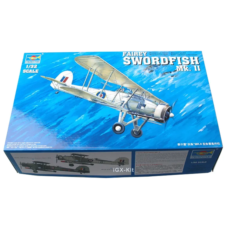 

Trumpeter 03208 1:32 Scale British Fairey Swordfish MK II Torpedo Bomber Toy Hobby Military Assembly Plastic Model Building Kit