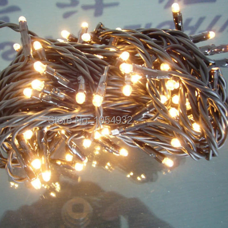 220 V Incandescent Rice Bulb PVC Cable Light String Black Cable Transparent Rice Bulb Indoor &Outdoor Use Holiday Decoration