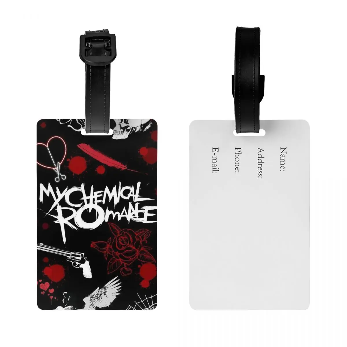 

Бирки для багажа My C-Chemical R-Romance Band, аксессуары для чемоданов, этикетки для путешествий, держатели для багажных бирок, идентификаторы, именные таблички, адресные ярлыки