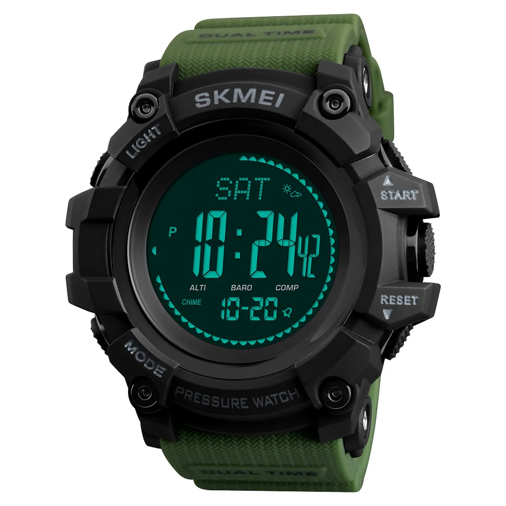 Fotografia 7: SKMEI 1358 Relógio masculino à prova de choque Jam Tangan Sport Digital Compass Relógio de pulso para escalada