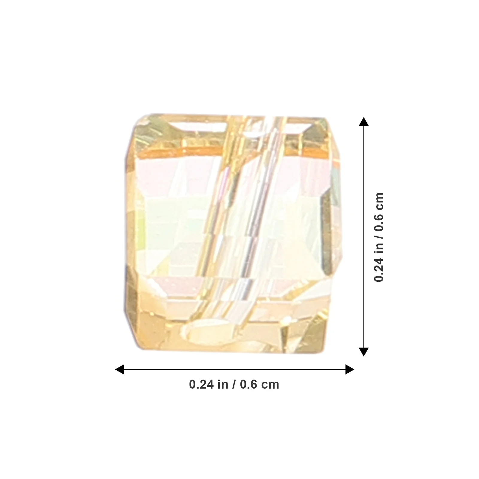 100Pcs Crystal Glass Cube Beads DIY Jewelry Making Beads for Necklace Bracelet Earrings Crafts Accessories Bracelet DIY Charms