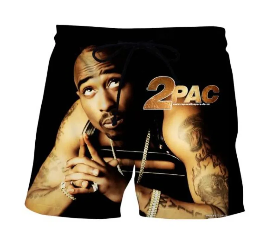 New Men/Women Tupac 2Pac 3D Printed Casual Shorts Fashion Streetwear Men Loose Sporting Shorts D012