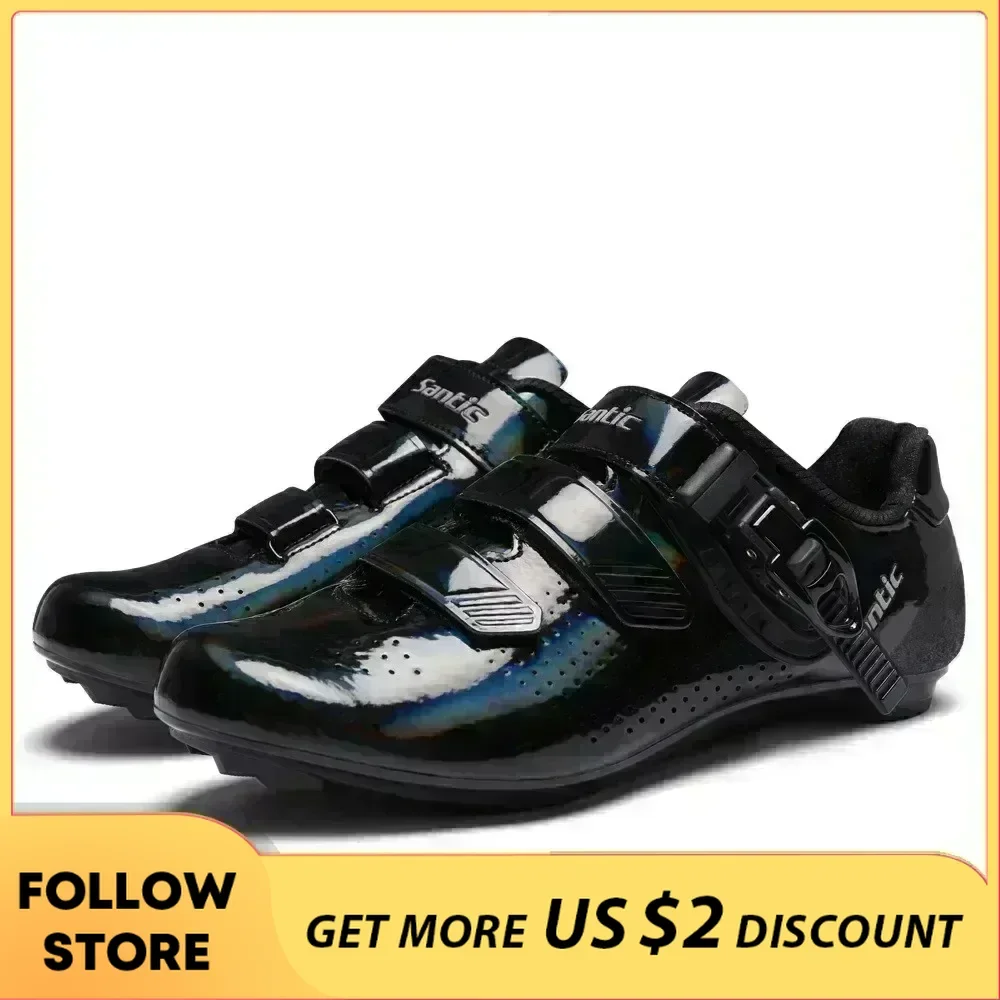 Santic Cycling Locking Shoes Men Bike Sports Power Outdoor Sports MTB Adult Comfortable Casual Sneakers Road Bike Shoes Unisex