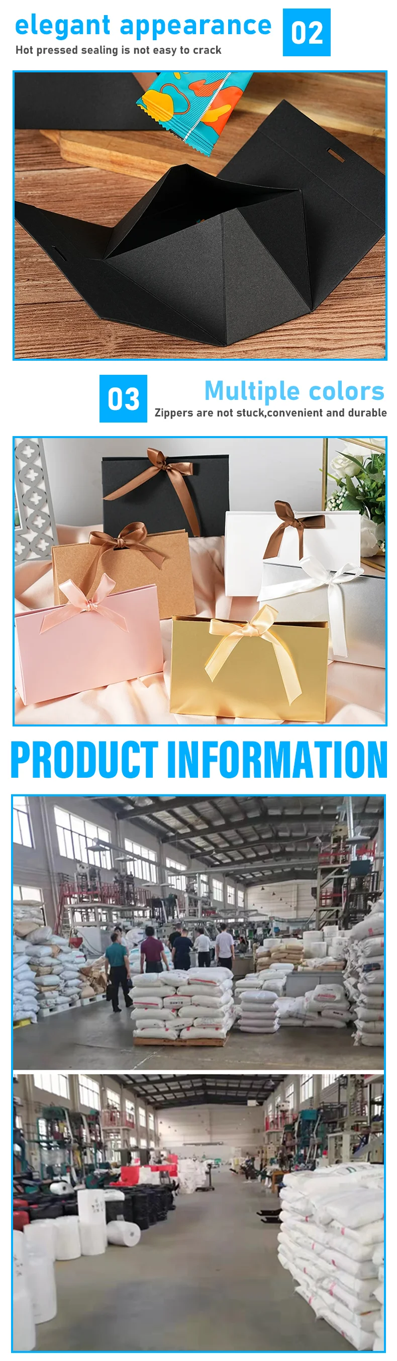 20 Stück Hochwertige Faltbare Geschenkboxen für Hochzeiten, Weihnachten, Geburtstagsfeiern, Mystery-Boxen mit Individuell Bedrucktem Logo – Detail 4