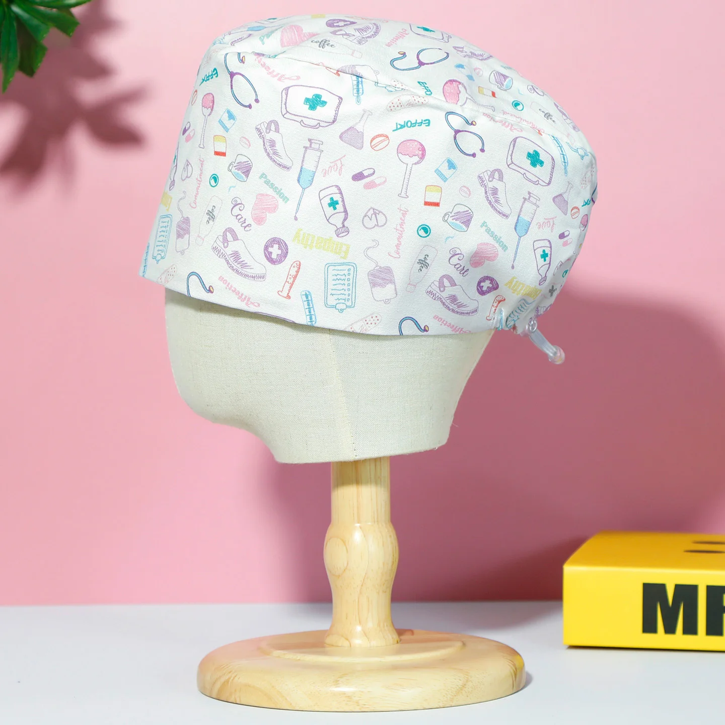 Bonnets chirurgicaux pour médecins et infirmières, bonnets pour cheveux longs, couvre-chefs médicaux et dentaires, chapeaux en coton à motifs de dessins animés pour femmes, hôpital, clinique K1160
