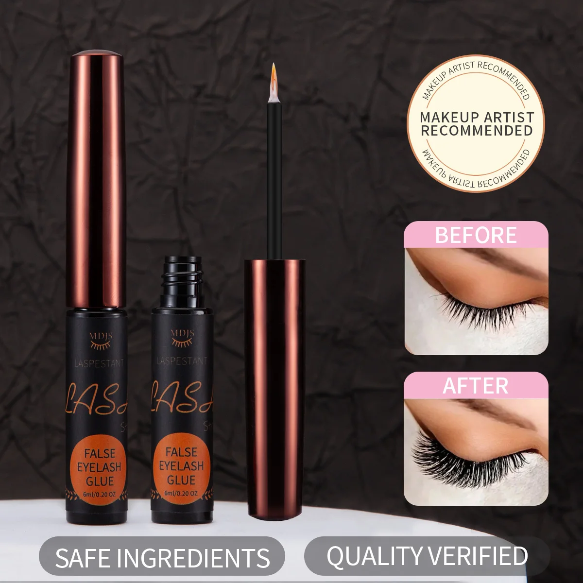 Adhésif pour cils DIY – Ultra-adhésif, imperméable, à séchage rapide, hypoallergénique, doux et durable