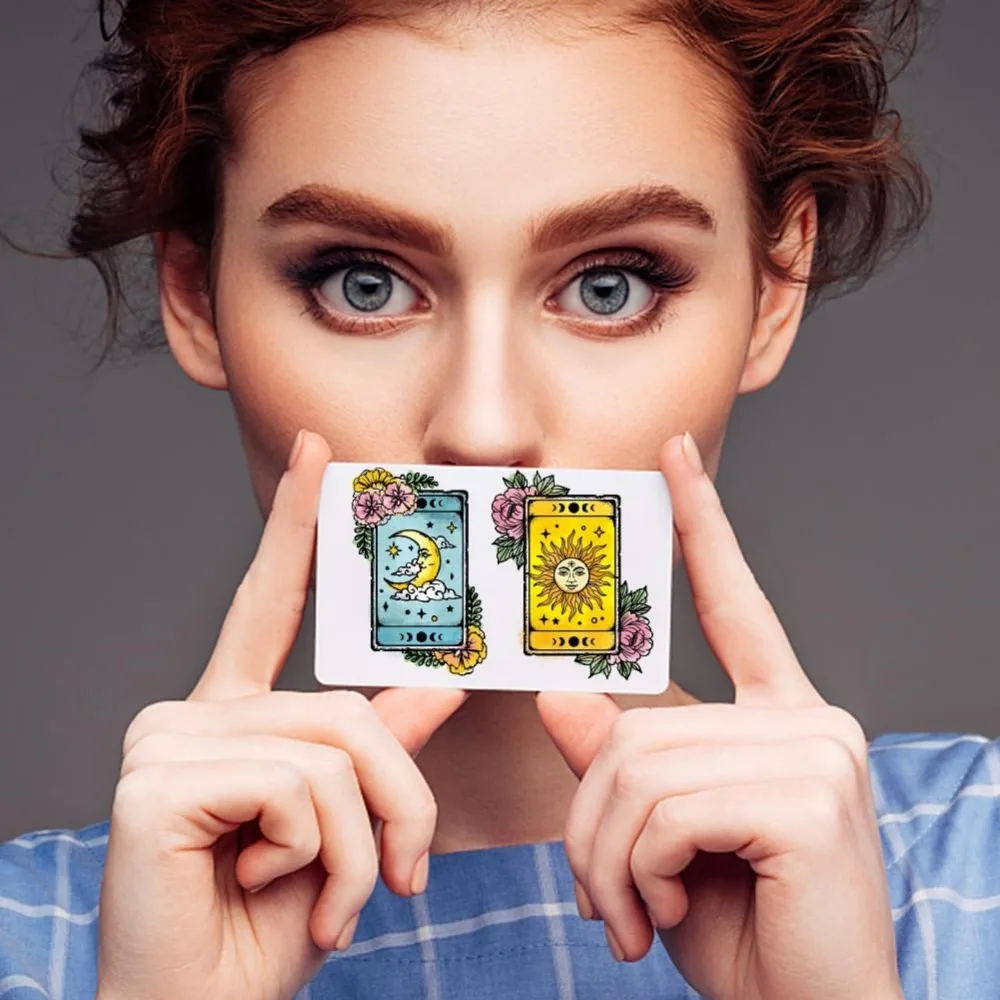 Tarot Cards Clear Stamps Magic Transparent Stamps Tarot Pattern Silicone Clear Stamp Seals for DIY Scrapbooking Photo Album