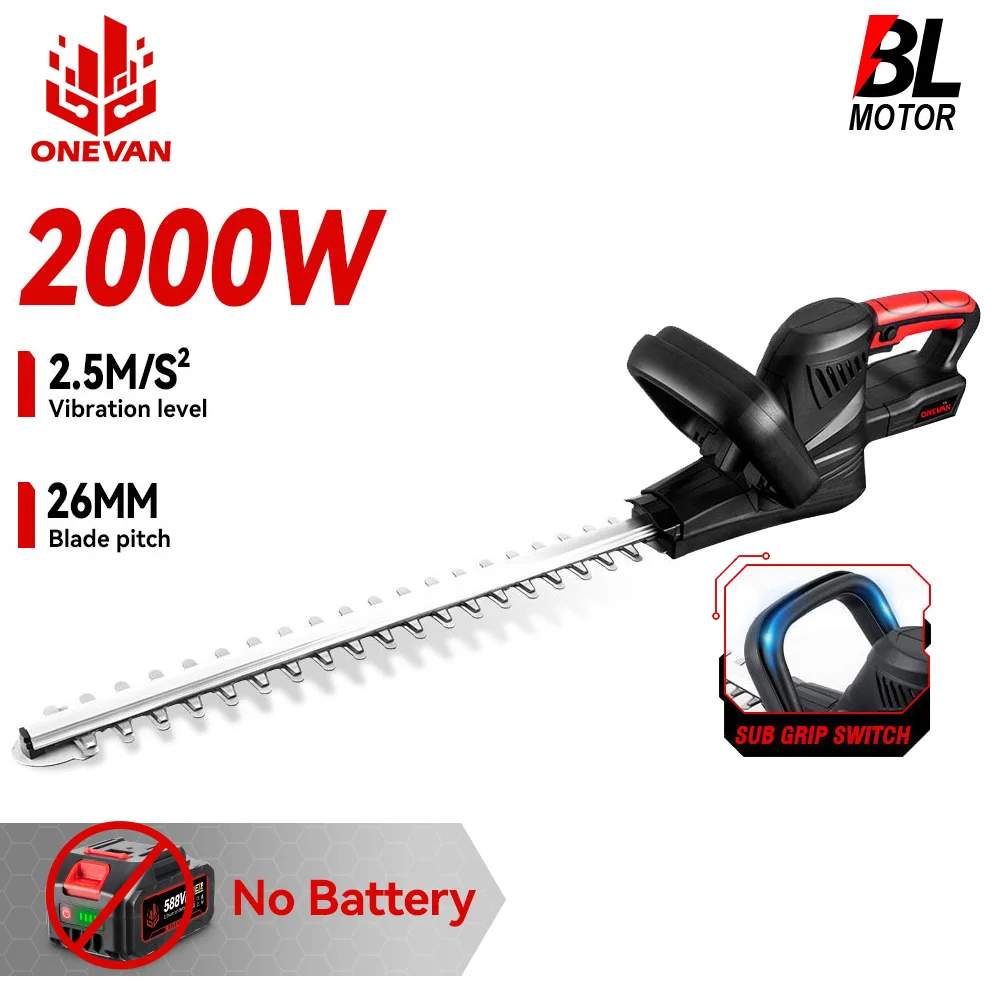 

ONEVAN 2000 Вт мощный бесщеточный электрический триммер для живой изгороди ручные садовые инструменты для обрезки аккумуляторные пилы для Makita аккумуляторный штифт