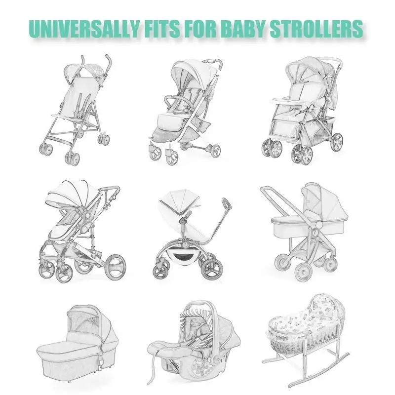 2/1PC Baby Stroller Mosquito Net Pushchair Cart Insect Shield Net Mesh Safe Infants Protect Mesh Cover Baby Stroller Accessories