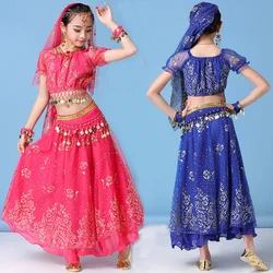 Girl Belly Dance Dancer Clothes  Indian Dance Costumes for Kids Child Sexy Belly Dance Clothing Oriental Dance for Stag