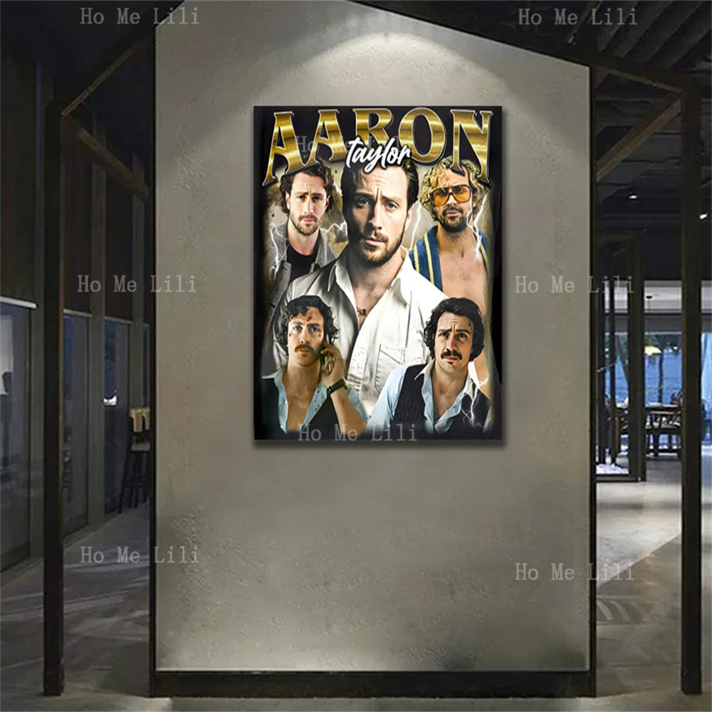 Aaron Taylor Johnson Vintage 90s Graphics Poster Canvas Wall Art Print Artwork For Livingroom Bedroom Decor