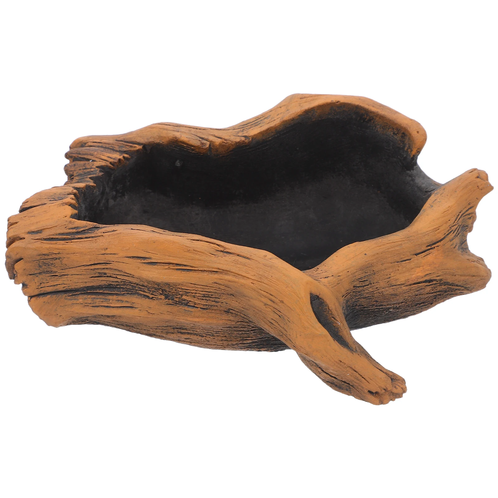 

Retro Cement Wood Planter Vintage Succulent Flower Pot Mini Root Design Home Office Plant Holder Artistic Bowls Unique Garden
