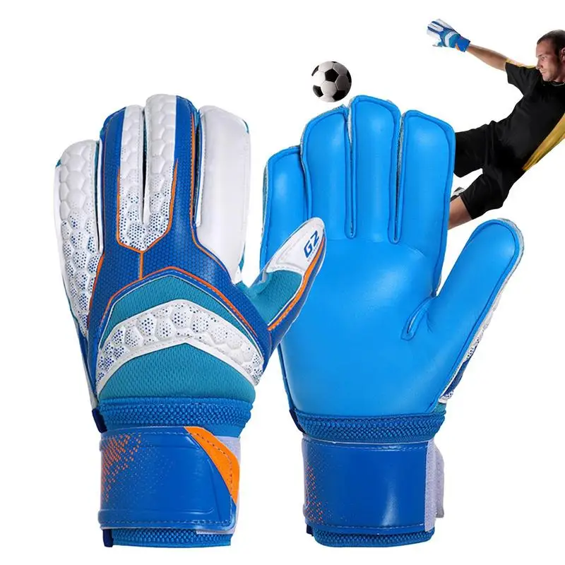 

Kids Goalie Gloves Soccer Anti-Slip Football Goalkeeper Gloves Latex Goalkeeper Gloves With Strong Grips Palms Keeper Gloves For