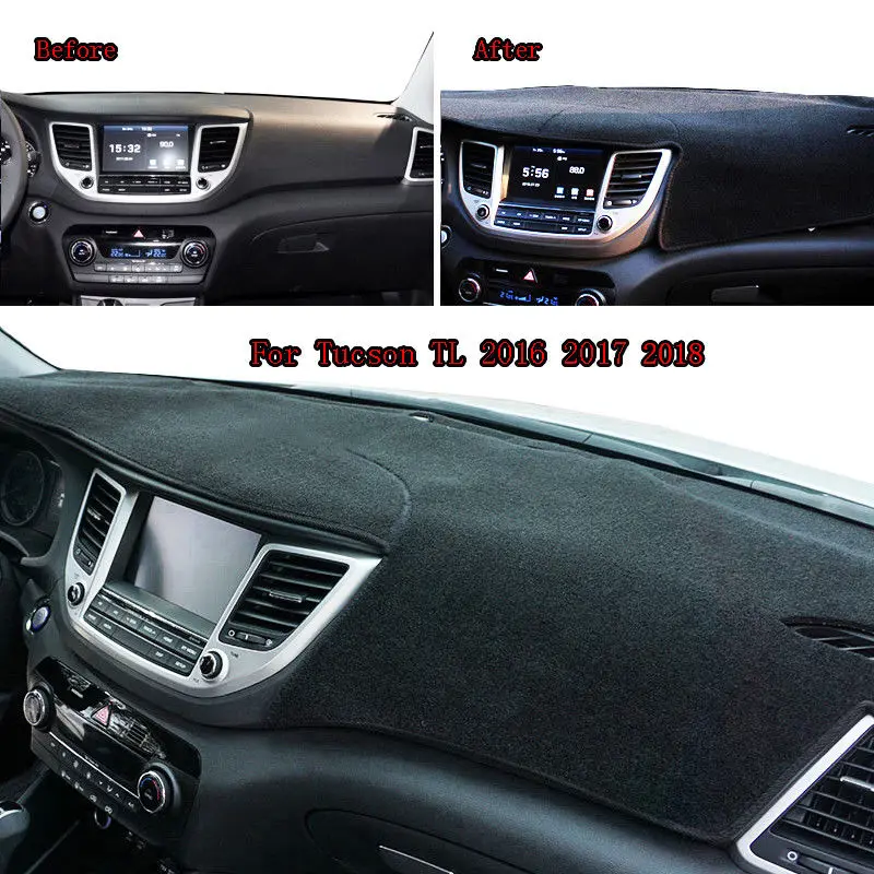 Car Accessories For Hyundai Tucson TL 2015 2016 2017 2018 Dashboard Cover Dash Mat Dashmat Protector Instrument Sun Shade Carpet