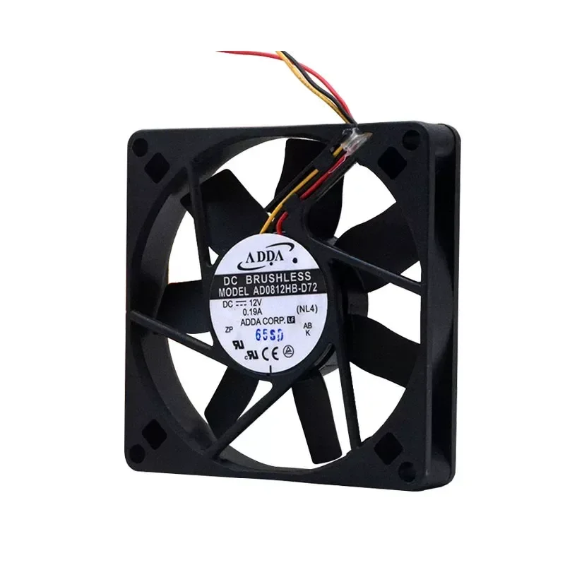 ADDA 8015 12V 0.19A AD0812HB-D72 Fan for Computer Case Mainboard 3-Pin 8cm